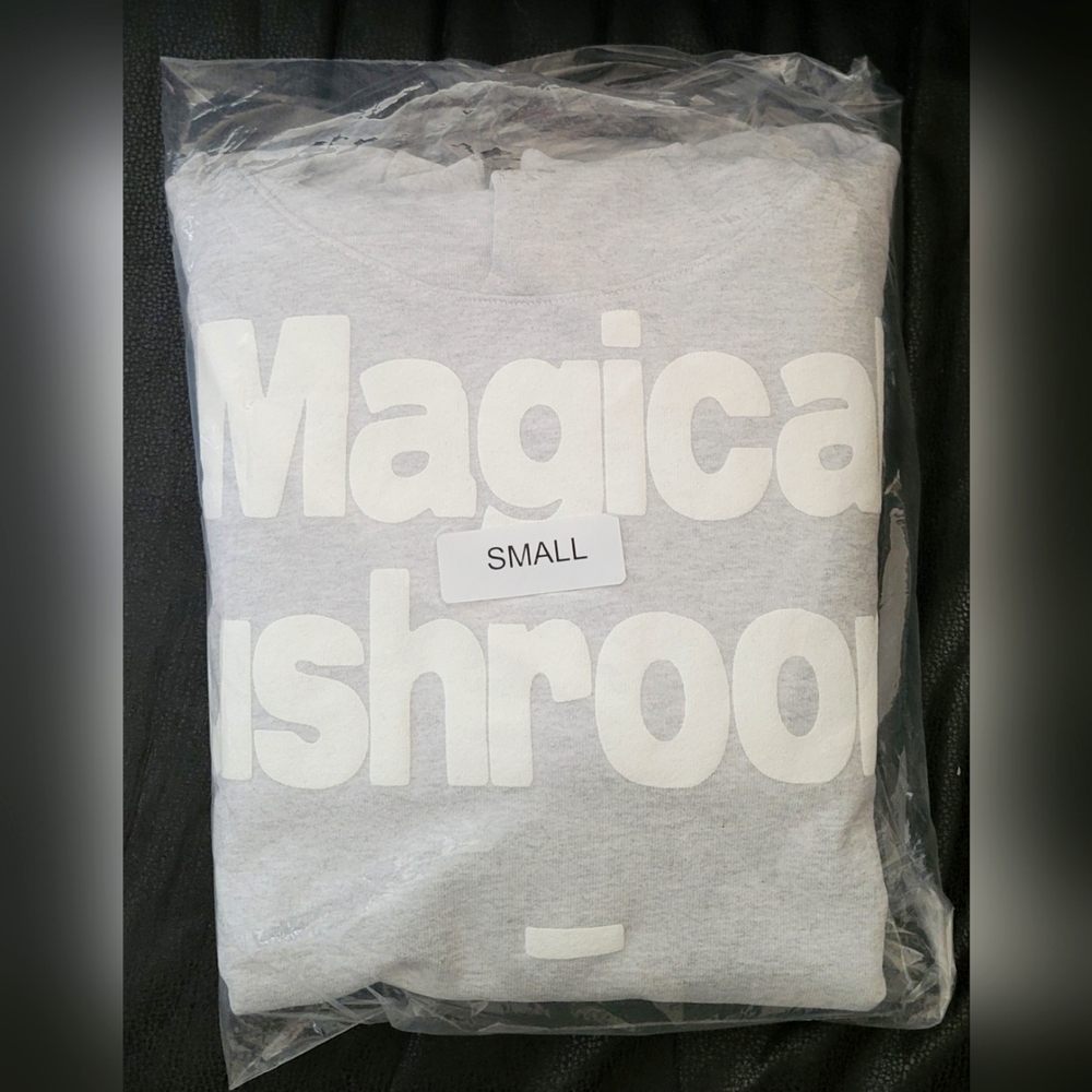 Cole Bennett Hoodie - Magical Mushrooms - Grey/White